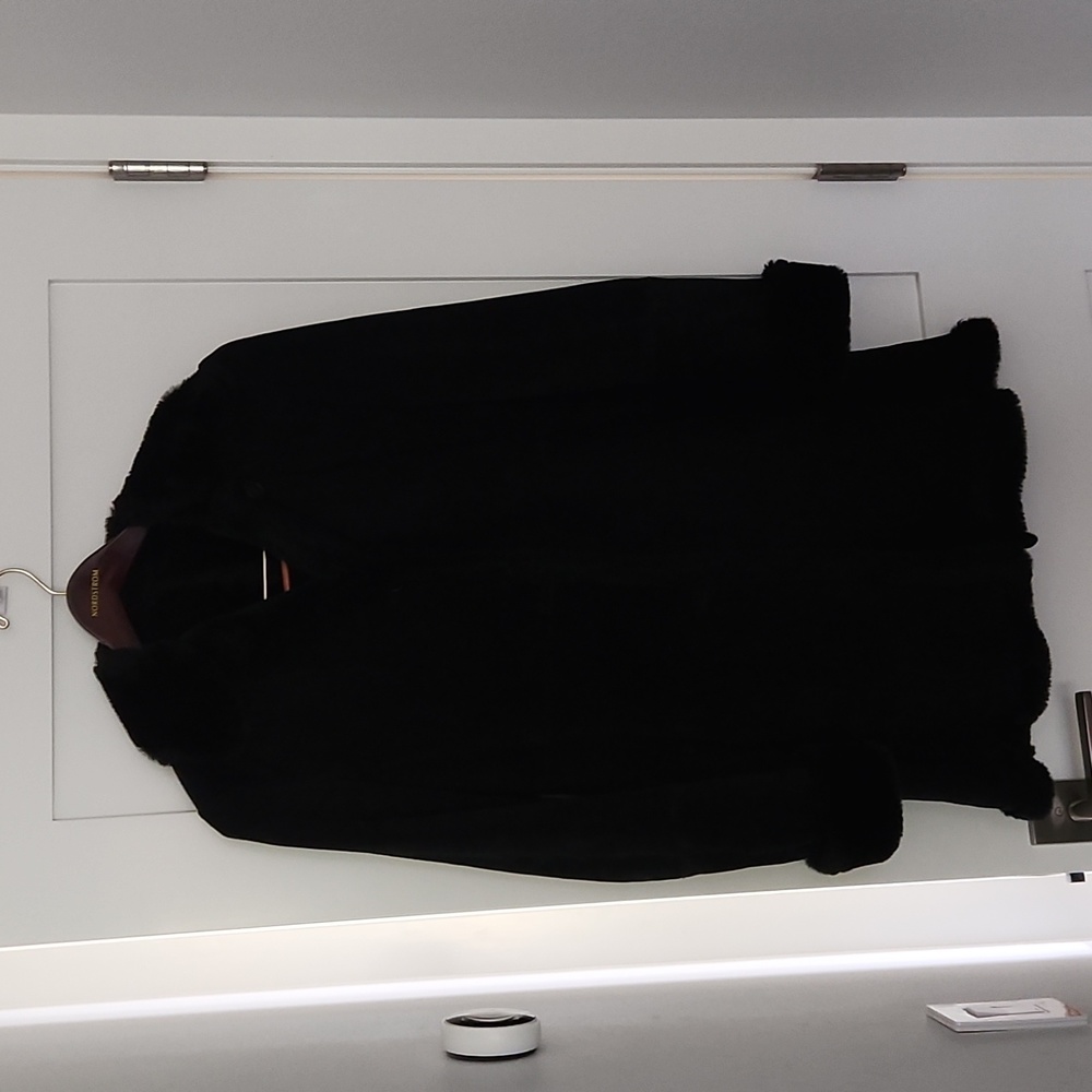 Steve by Searle Black Suede and Shearling coat size XS